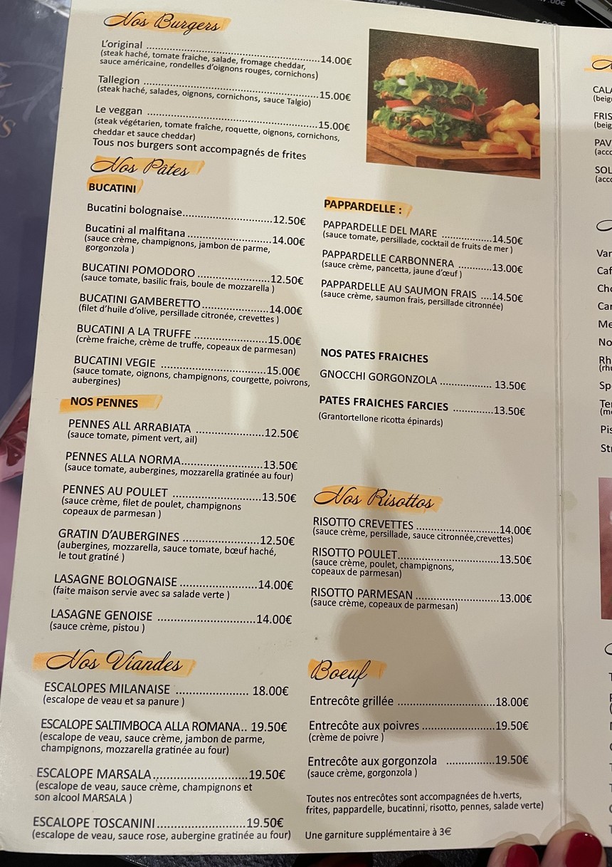 Toscanini menu 3