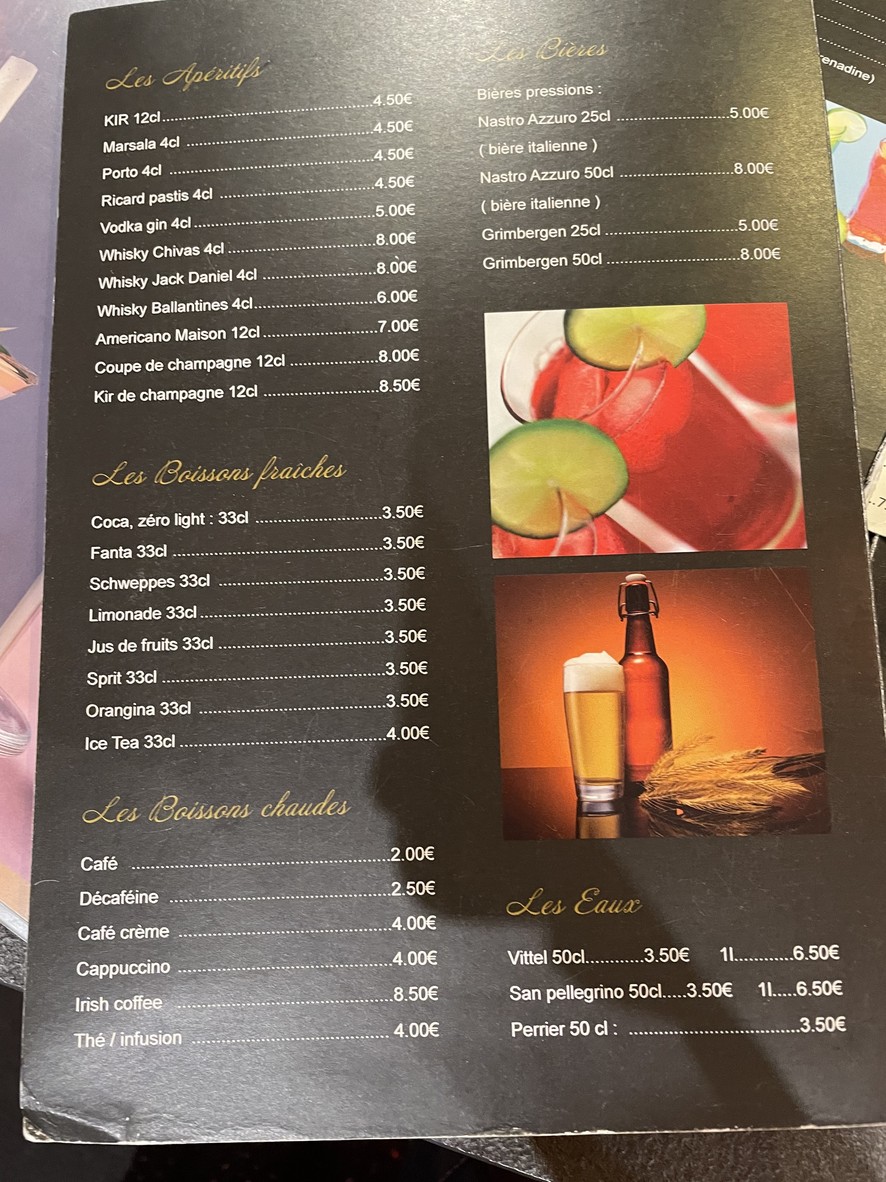 Toscanini menu 5