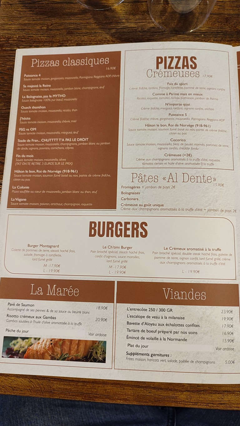 La 3ème Mi-Temps menu 2