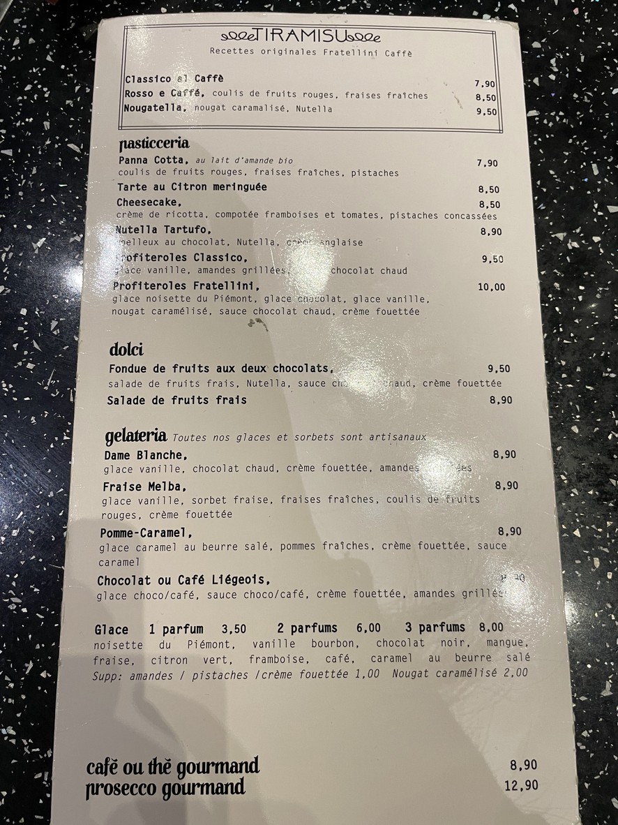 Doppio Malto Paris La Défense menu 4