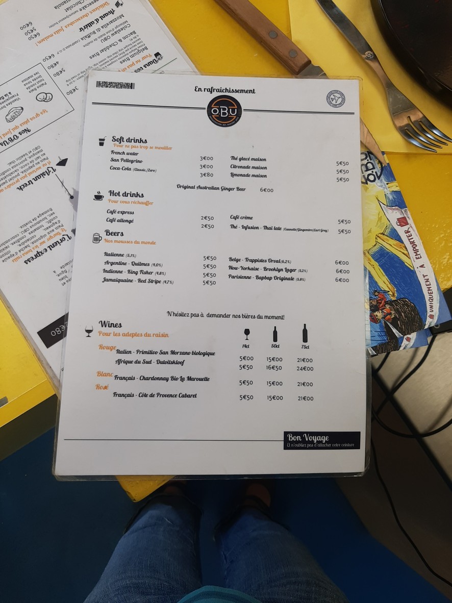 OBU Organisation des Burgers Unis menu 2