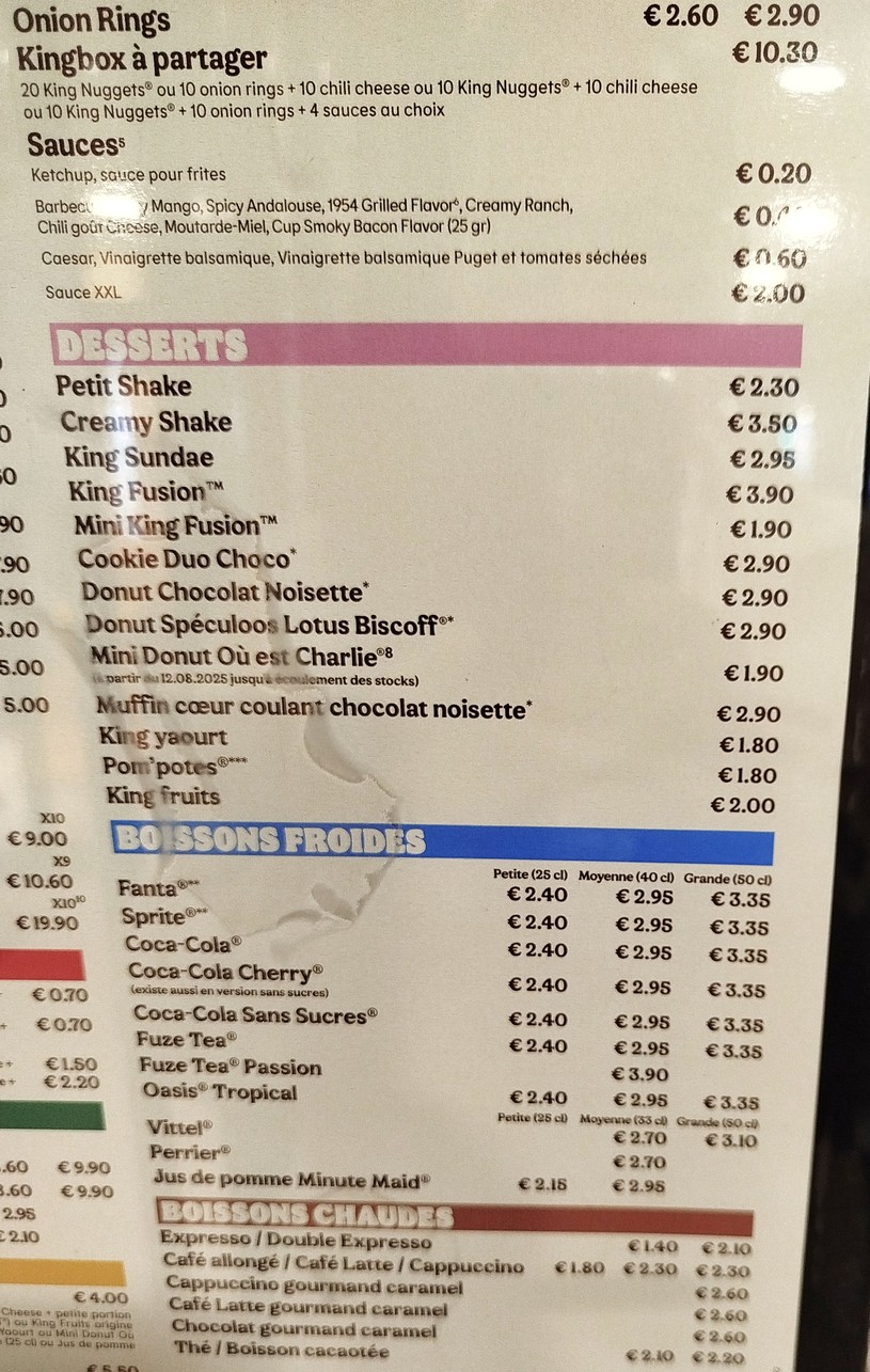 Burger King menu 3