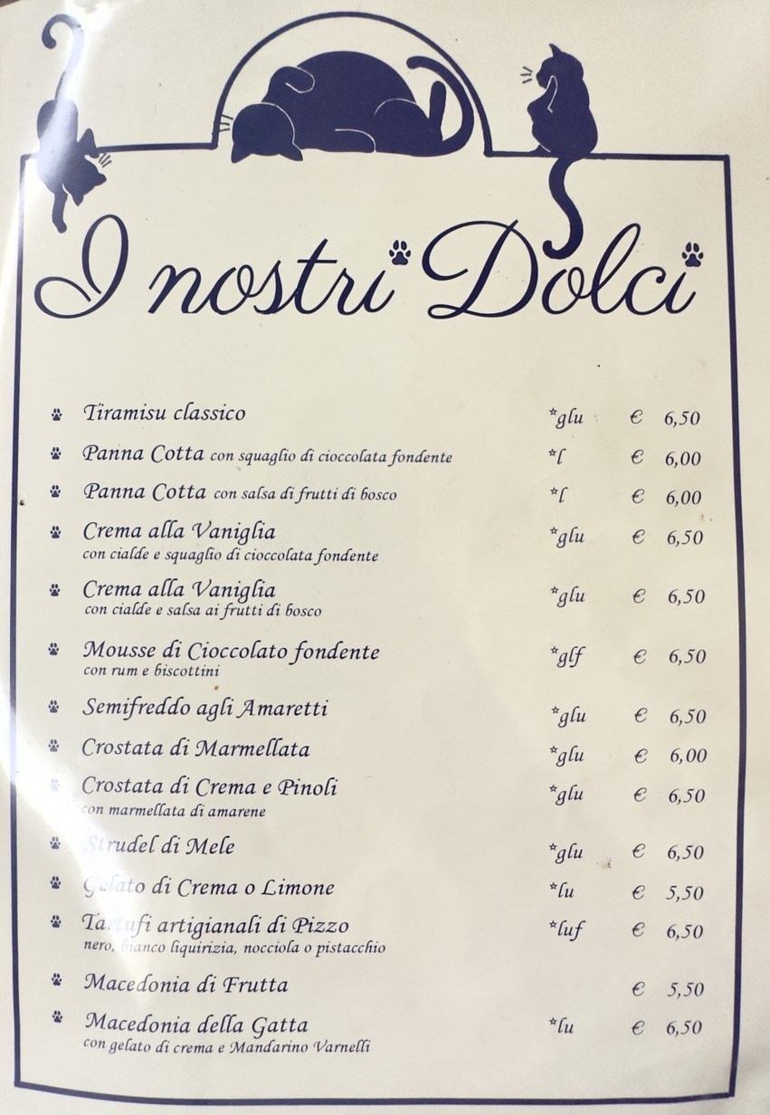 La Gatta Mangiona menu 6