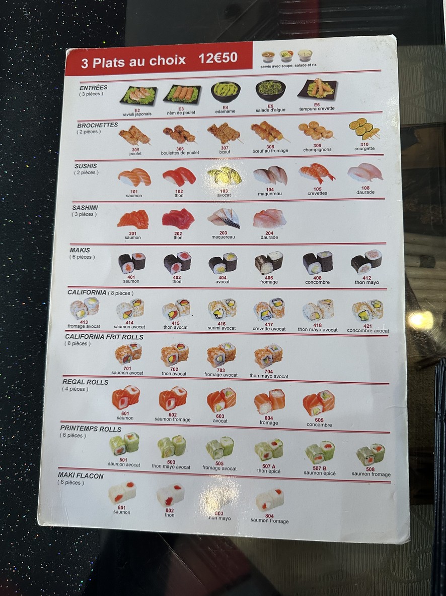 Kyoto menu 2