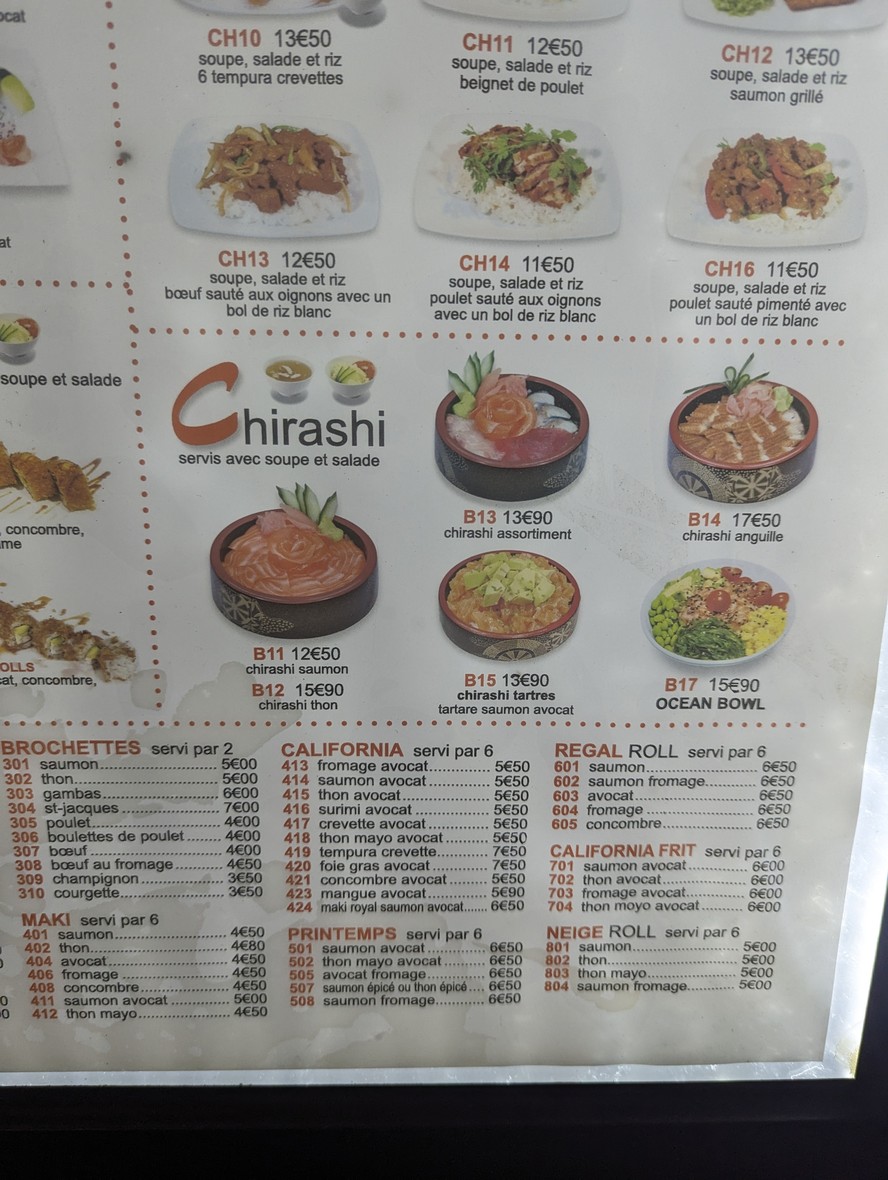 Kyoto menu 3