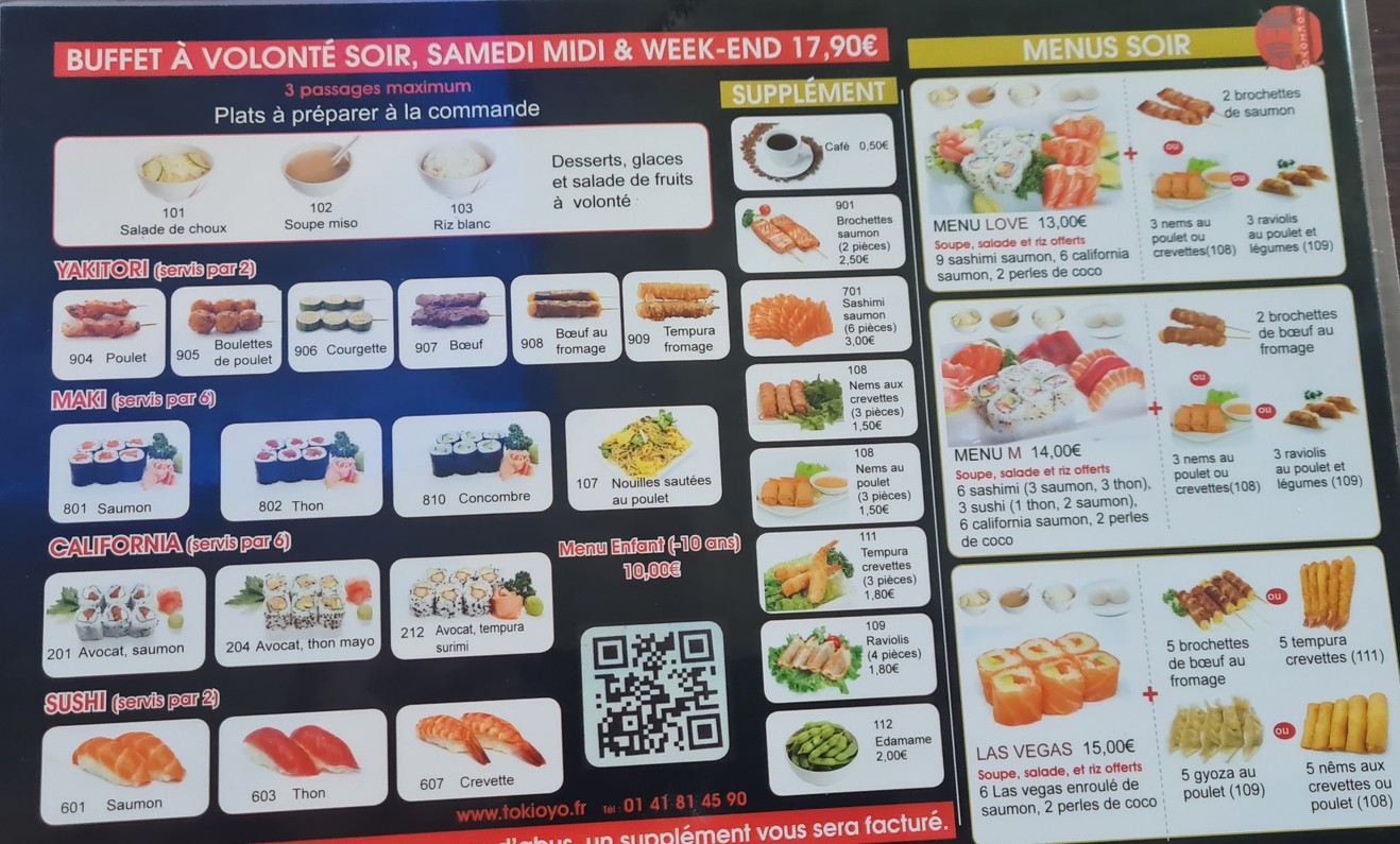 Tokioyo menu 1