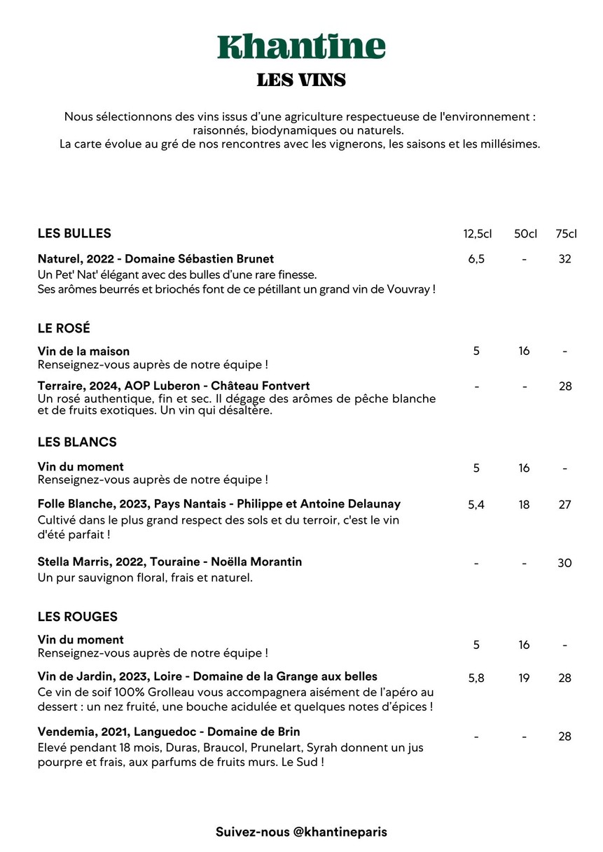 Khantine par le petit cambodge menu 3