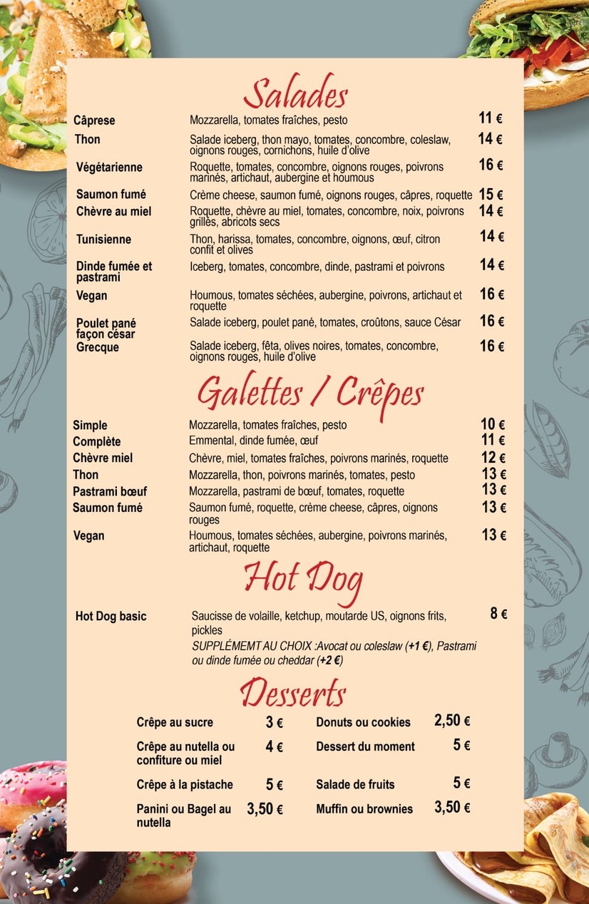 Sunny’s menu 2