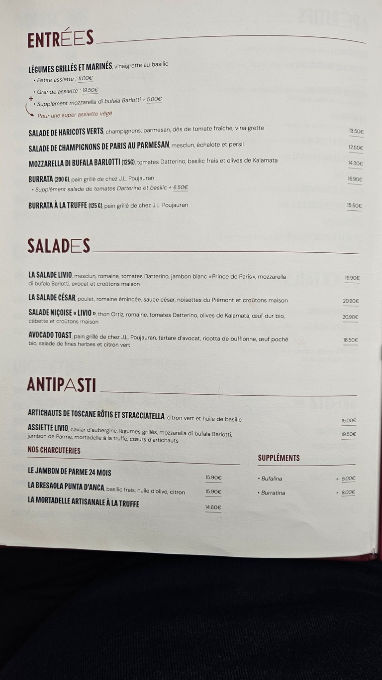 Livio menu 1