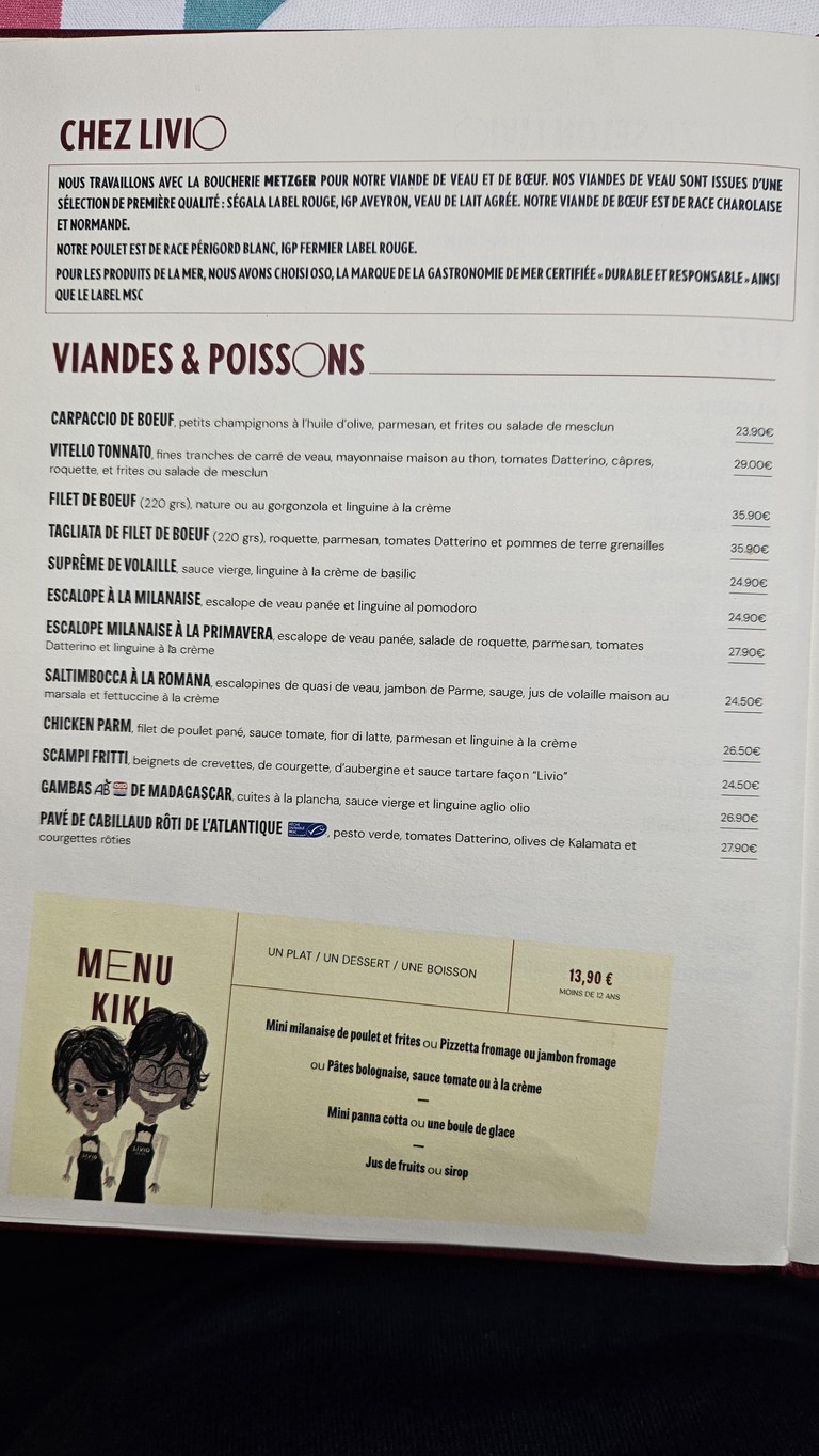 Livio menu 2