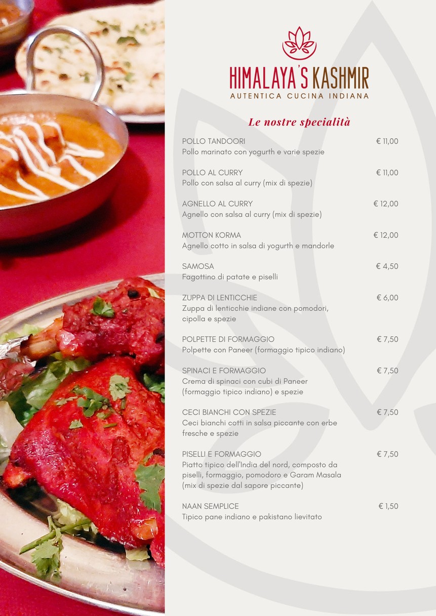 Himalaya Kashmir, Indo-Pakistan Restaurant menu 3