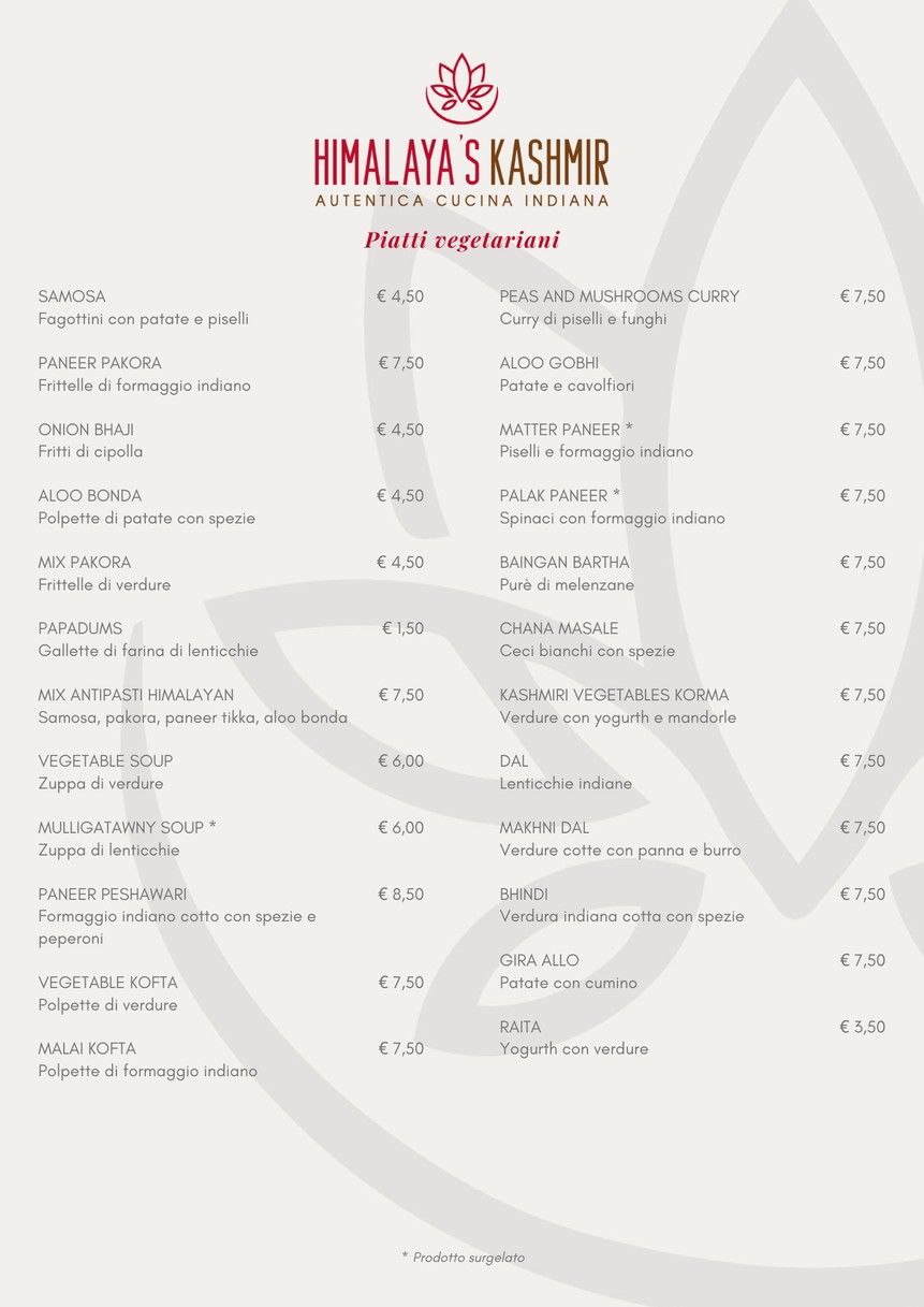 Himalaya Kashmir, Indo-Pakistan Restaurant menu 6