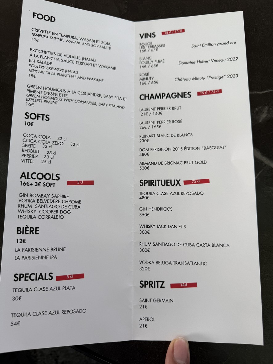10ème Ciel - Rooftop Bar Paris menu 2