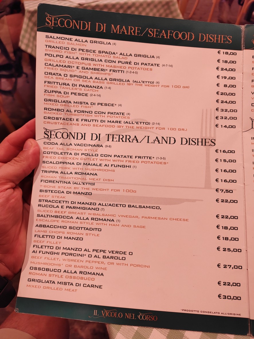 Il Vicolo Nel Corso menu 4