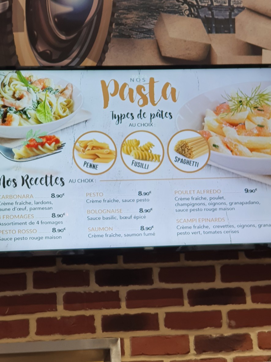 ONE UP menu 2