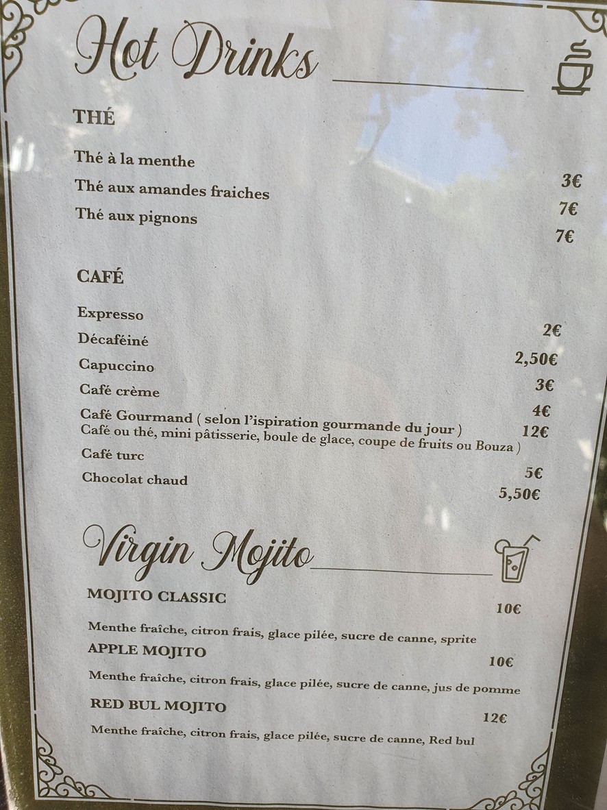 Le Comptoir des Jasmins menu 3