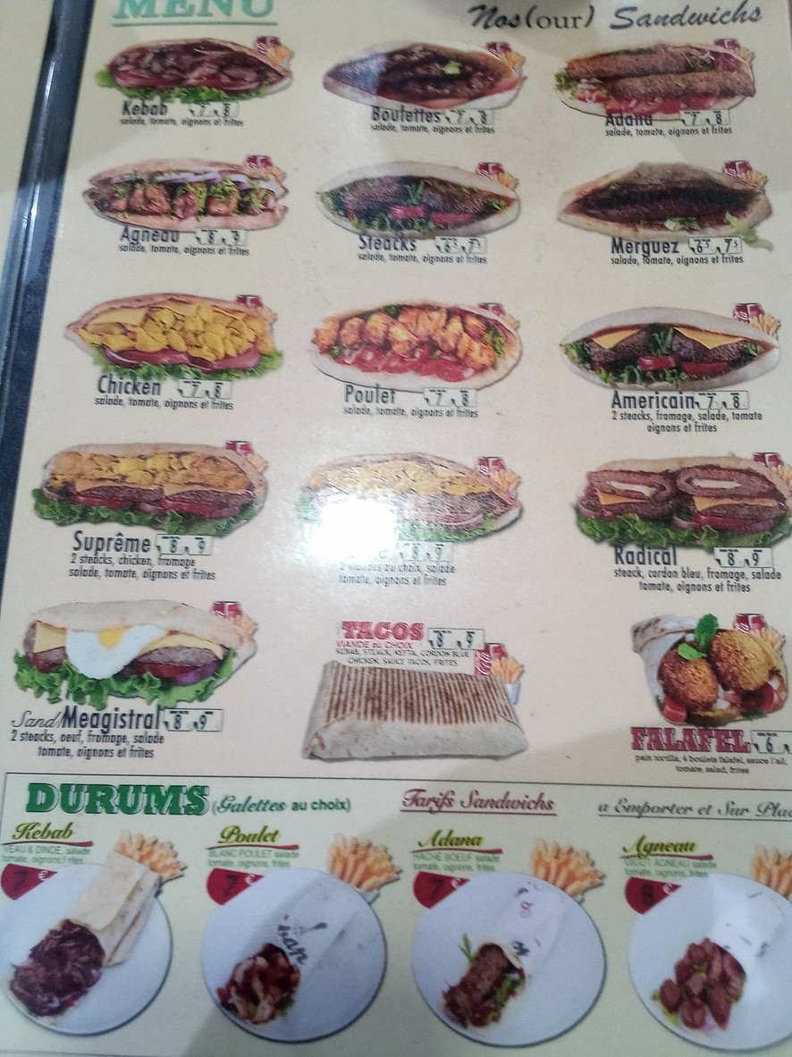 Soleil D'istambul menu 3