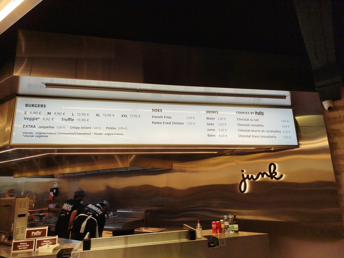 JUNK BERCY menu 1