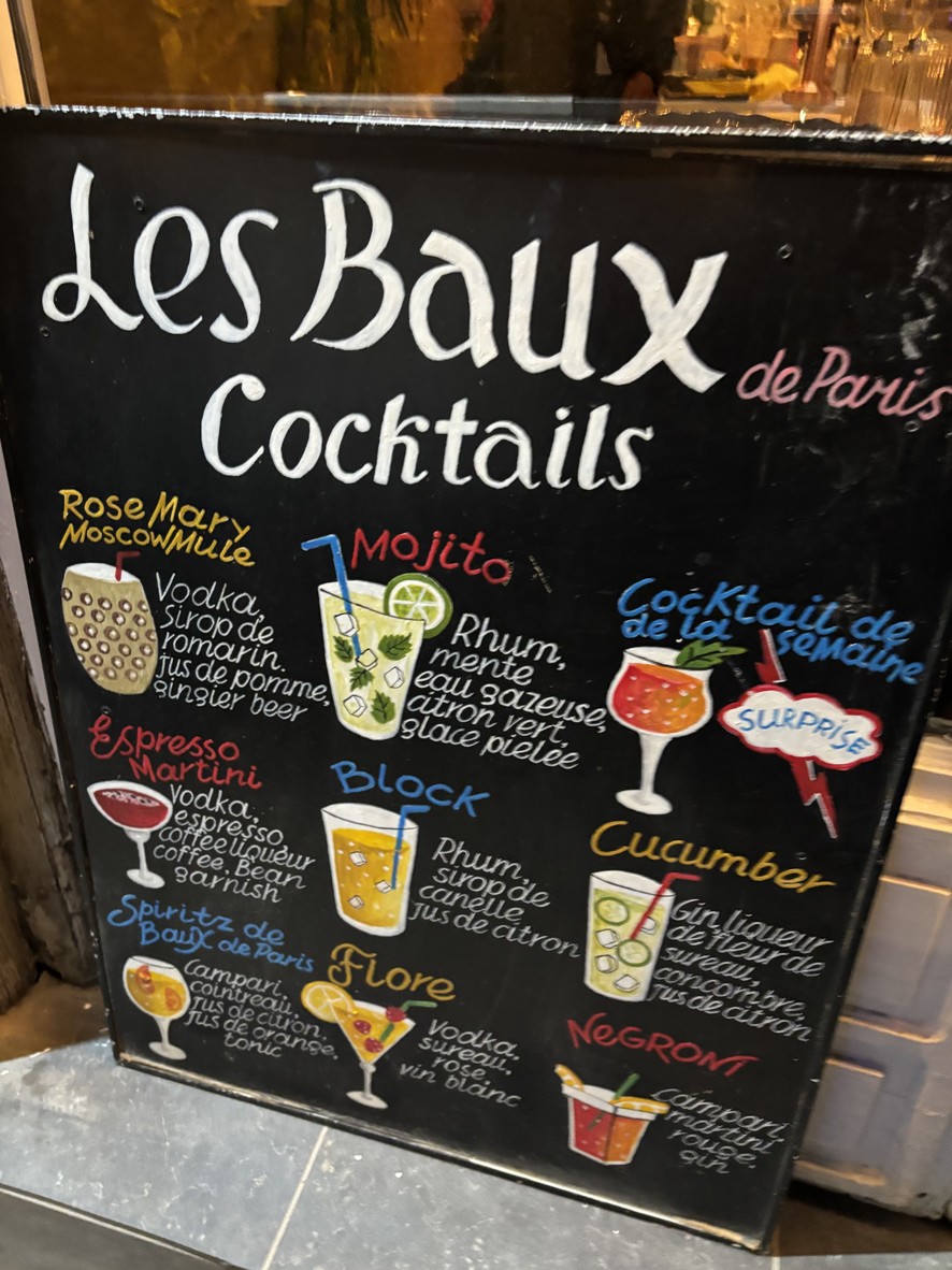 Les Baux de Paris menu 5