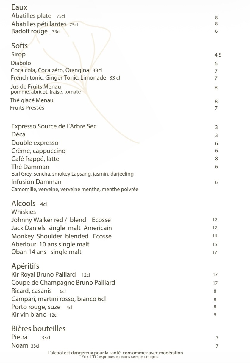 Schnock menu 1