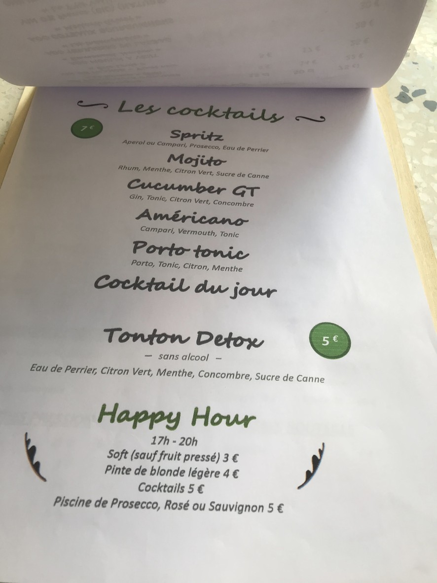 LES TONTONS menu 3