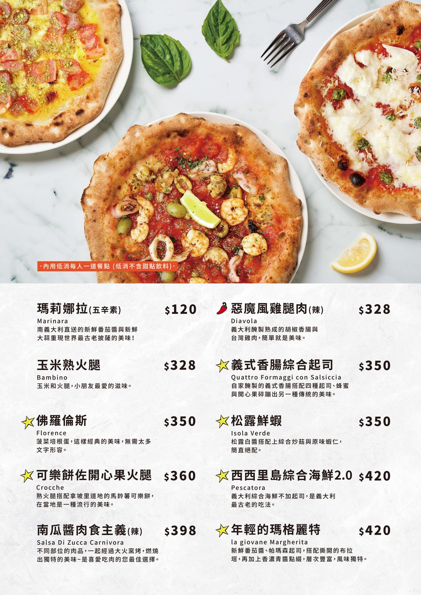 Gino Pizza Napoletana Sanchong Dian menu 3