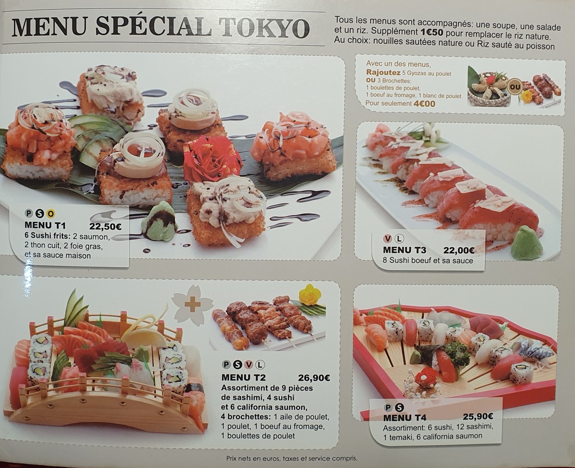 Royal Tokyo Restaurant menu 1