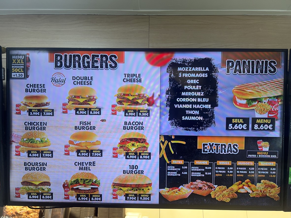 Le Village - Hamburger Kebab Pizza menu 2