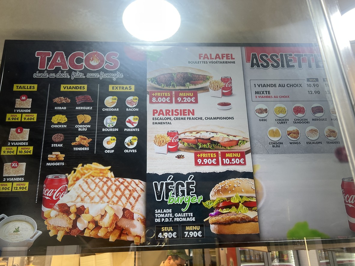 Le Village - Hamburger Kebab Pizza menu 3