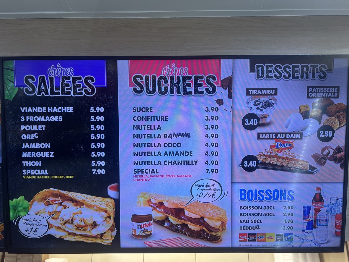Le Village - Hamburger Kebab Pizza menu 4