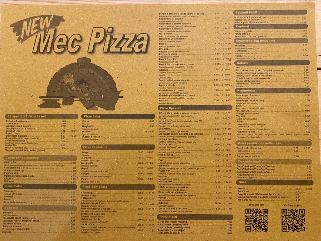 Mec Pizza | Pizza a domicilio Boccea menu 1