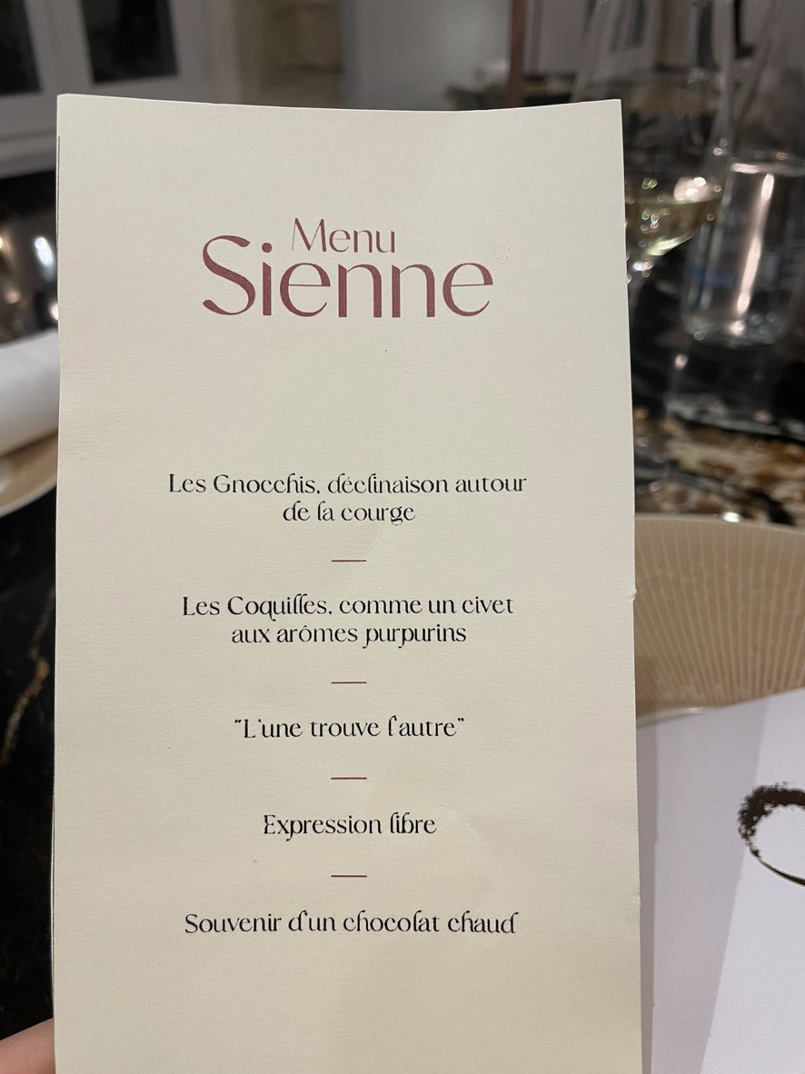 Restaurant Ochre menu 1