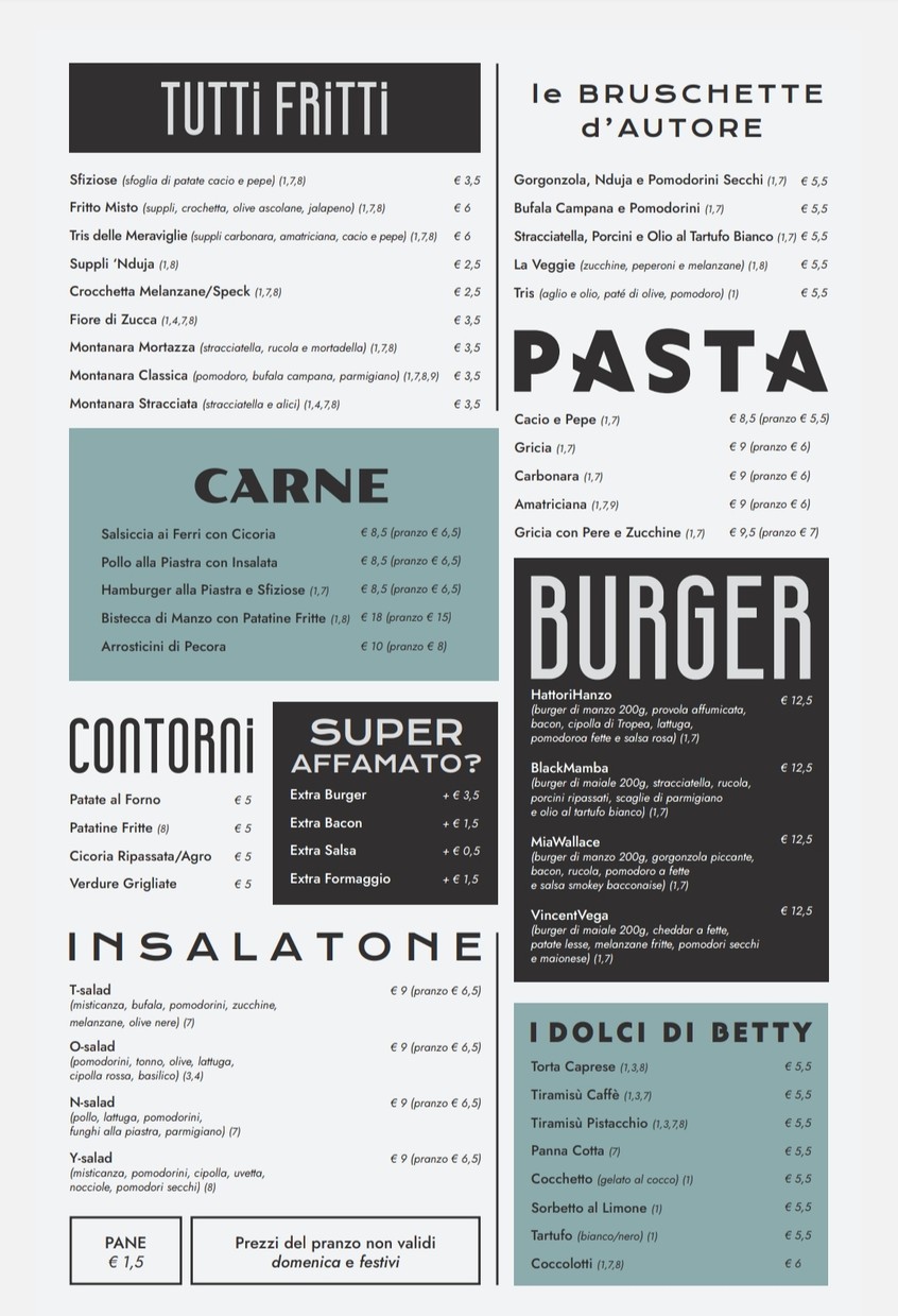 Escobrillo Roma menu 1