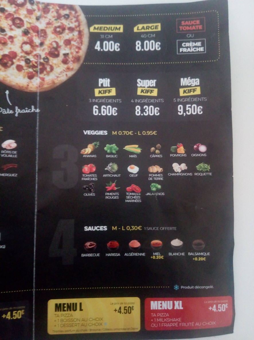 Five Pizza Original - Paris 15 - St Charles menu 4