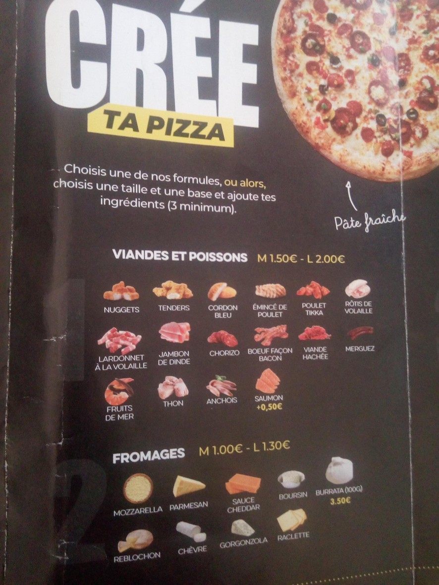 Five Pizza Original - Paris 15 - St Charles menu 5
