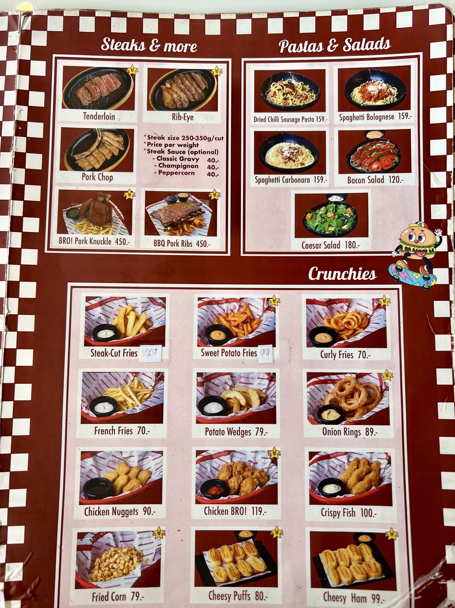 Burger Bro menu 2