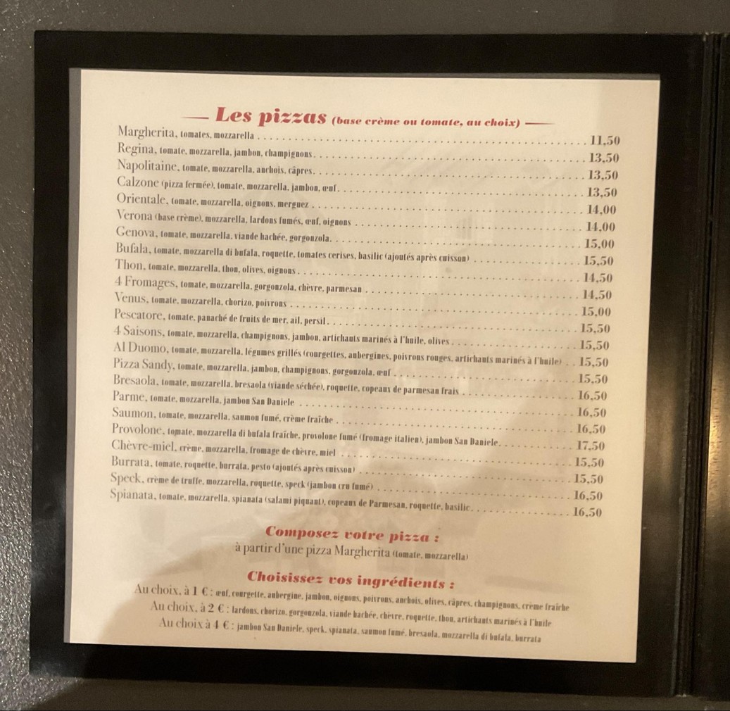Pizzeria Al Duomo menu 3