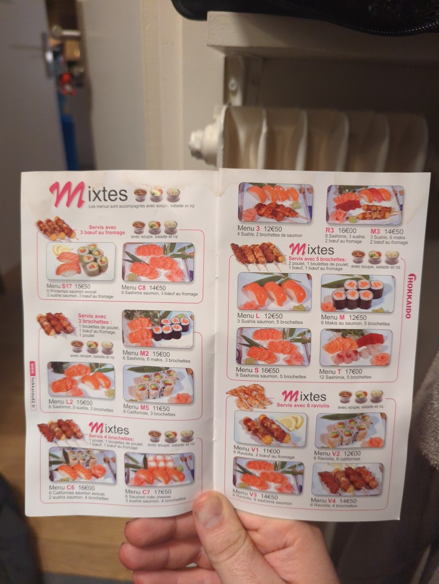 Hokkaido menu 4