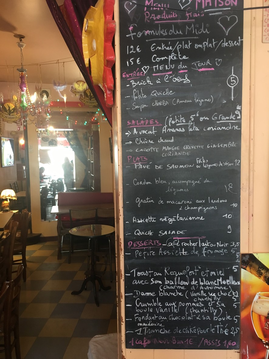 Bistrot Littéraire Les Cascades menu 2