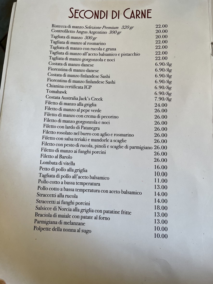 Joseph Ristorante menu 4