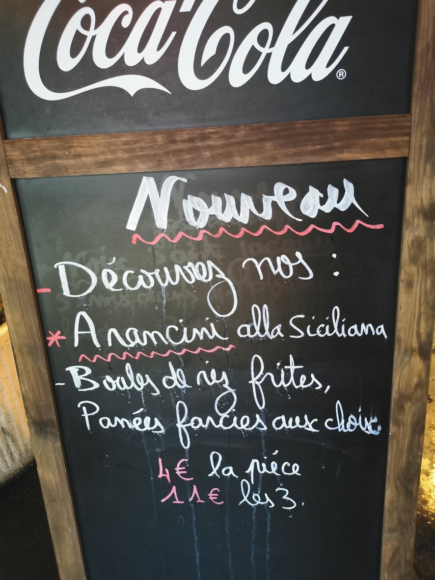Franco et Giacomo menu 1