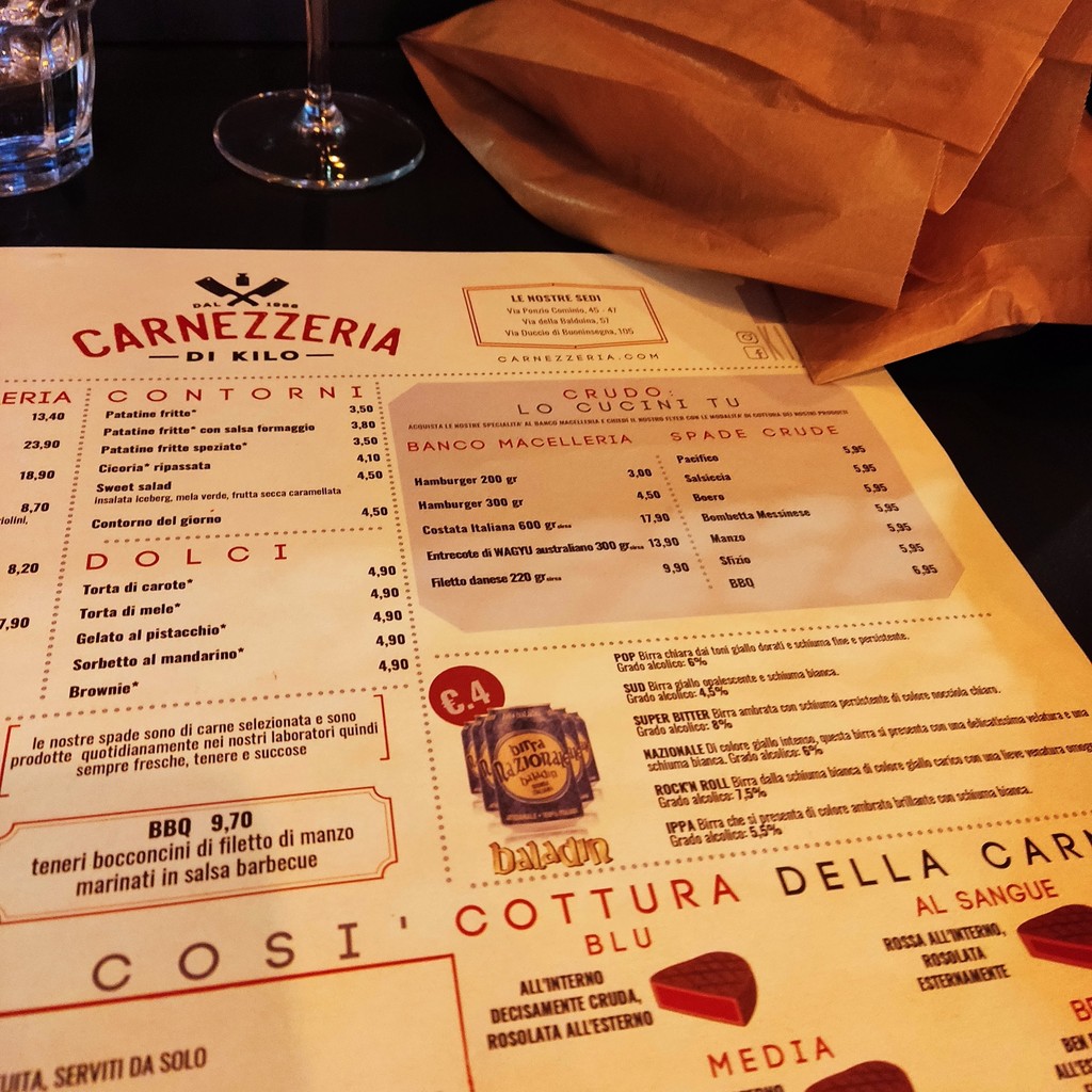 Carnezzeria di Kilo EUR menu 3