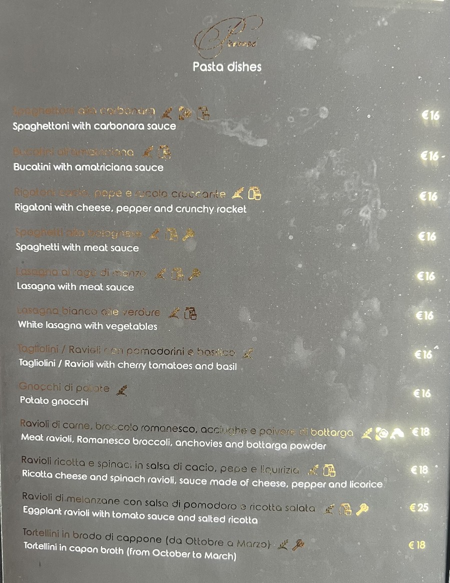 Vattani Elegant Italian Restaurant & Cocktail Bar menu 2