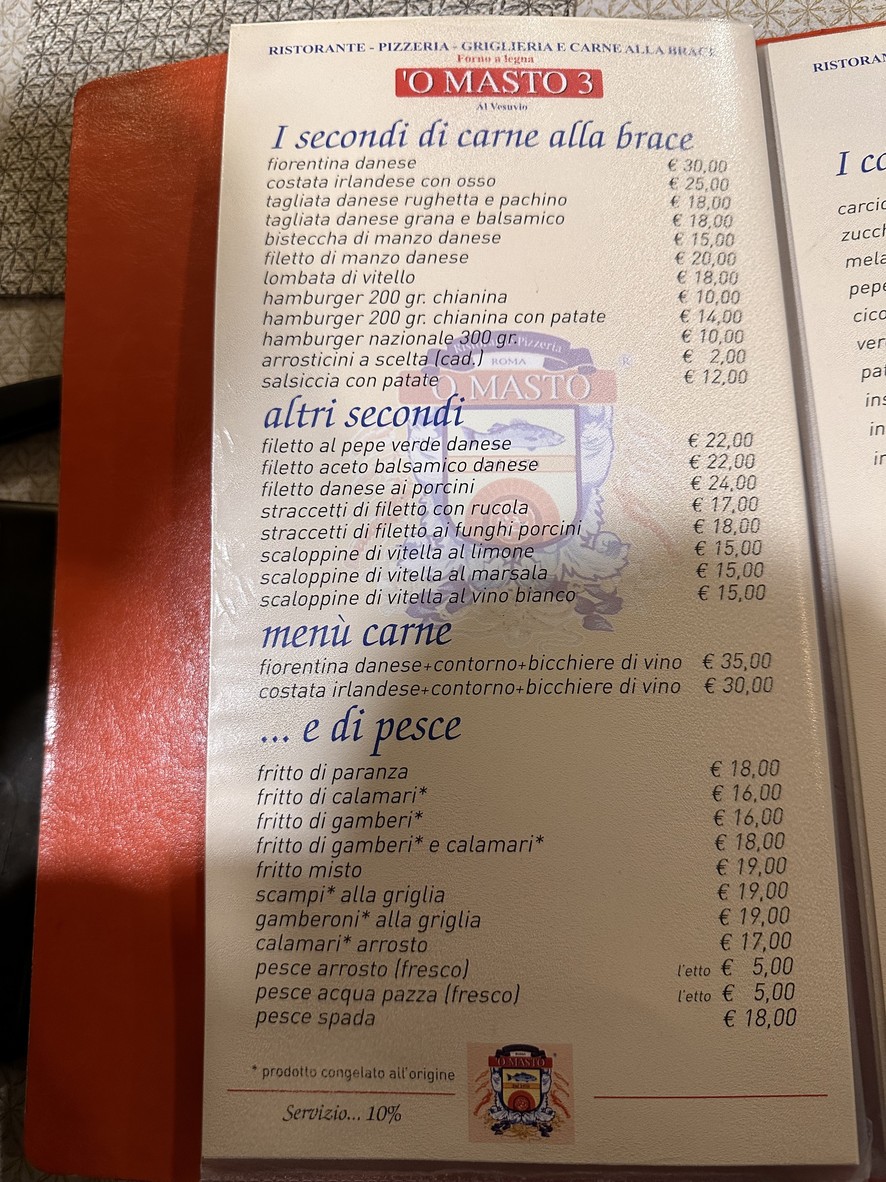 O masto 3 al Vesuvio Garbatella menu 2