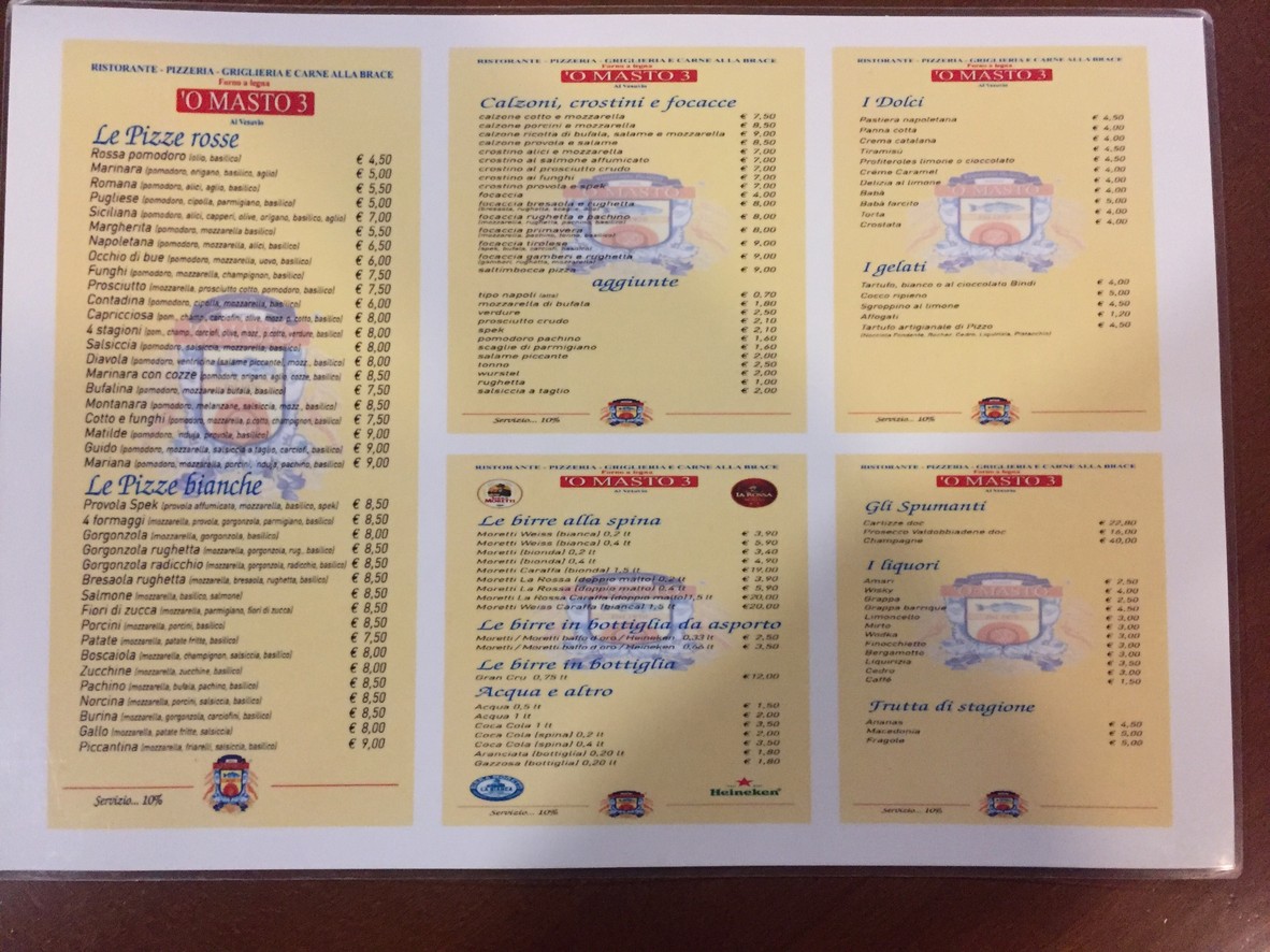 O masto 3 al Vesuvio Garbatella menu 3