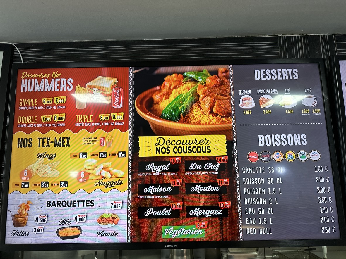 L'assiette express menu 4