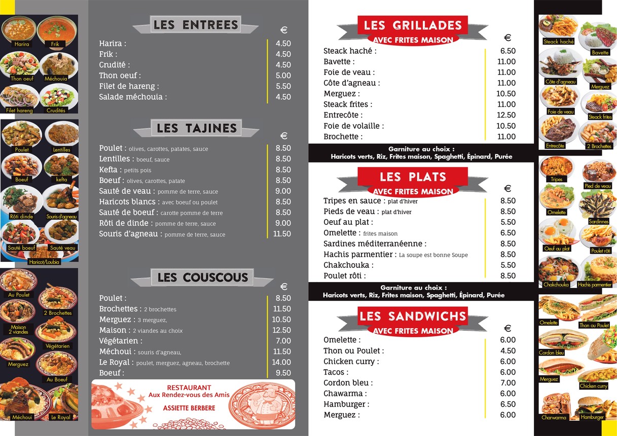 Assiette berbère menu 1