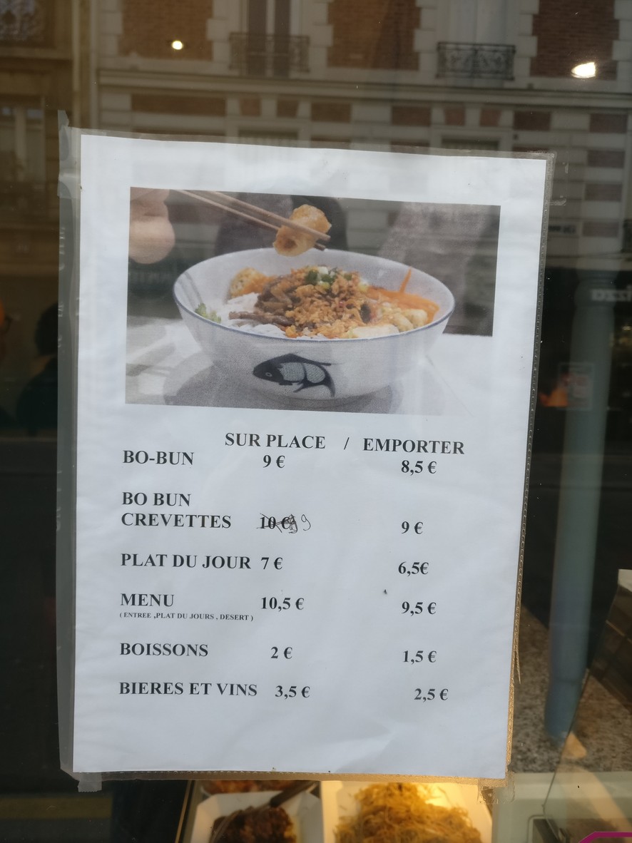 Kim Ly menu 1