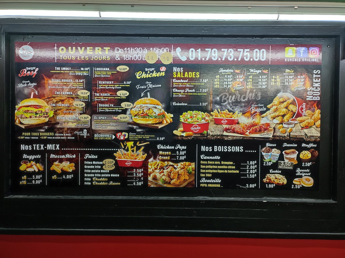 Burchi's - Original Burger & Chicken menu 2