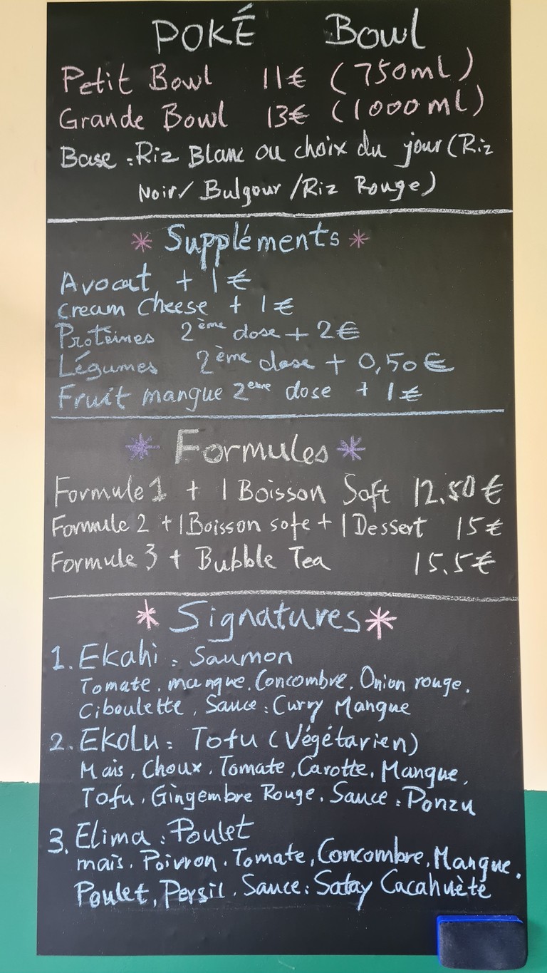 Baguettes bowl Asian Restaurant menu 2